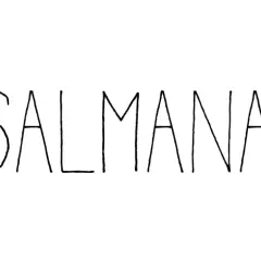 Logo SALMANAZAR avec une bouteille jaune stylisée, évoquant une bouteille de 9 litres.