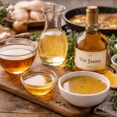 Vin Jaune, une excellente option par quoi remplacer le vermouth. Des ingrédients frais pour une cuisine savoureuse.