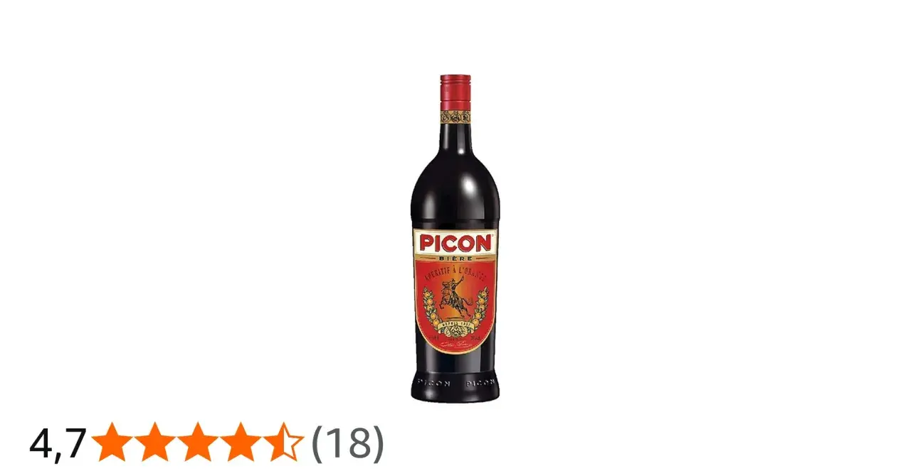 Bouteille de Picon Bière, un apéritif à l'orange. Bien que populaire, il est mauvais pour la santé en raison de sa teneur en alcool.