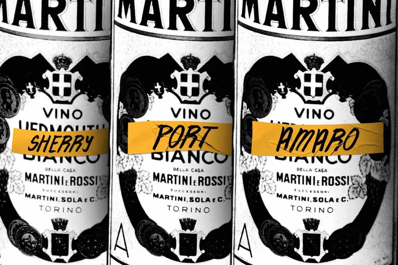 Trois bouteilles Martini & Rossi : Sherry, Port, Amaro. Des alternatives pour par quoi remplacer le vermouth.